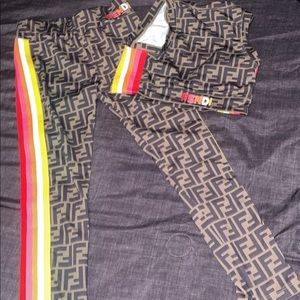 Girls Fendi top size 6 Bottom 7